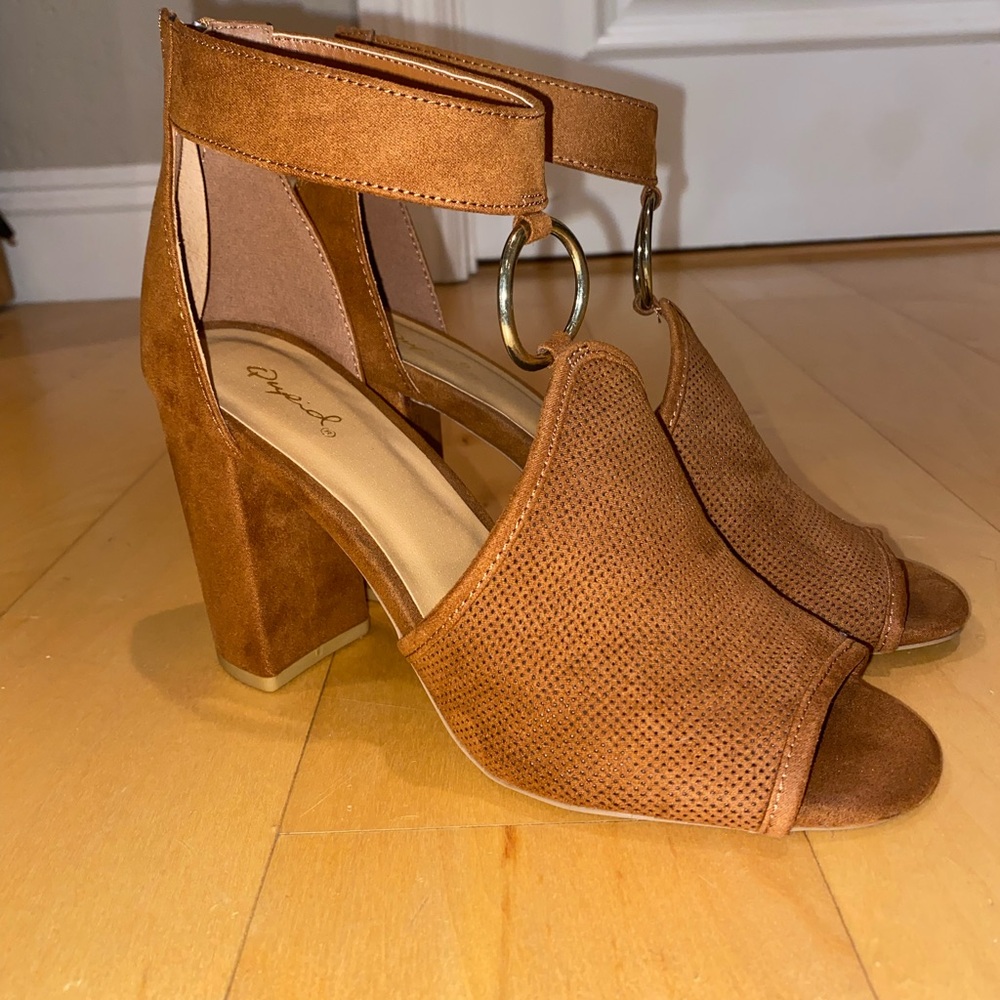 Qupid Peep Toe Heels